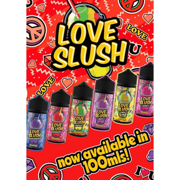 Cherry By Love Slush 100ML E Liquid 70VG Vape 0MG Juice