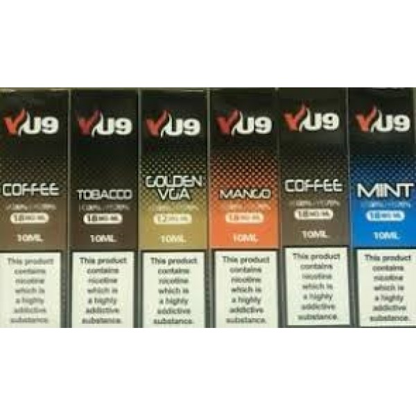 VU9 Menthol 10ml E Liquid TPD Compliant 70VG Vape Juice Multibuy