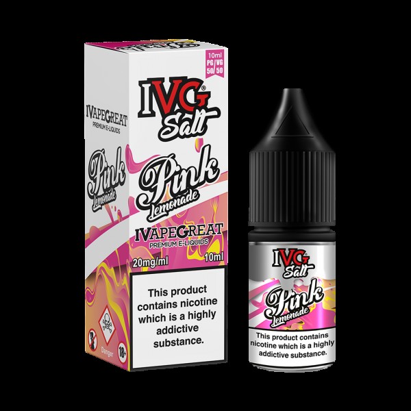 Pink Lemonade by IVG Nic Salt 10ML E Liquid 10MG/20MG Vape 50VG Juice