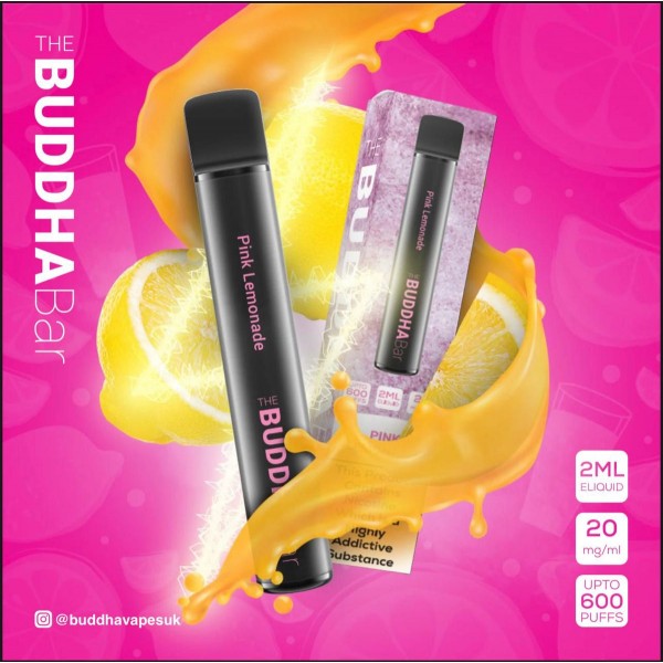 Pink Lemonade By Buddha Bar Disposable Vape | 600 Puff | 20MG Nic Salt