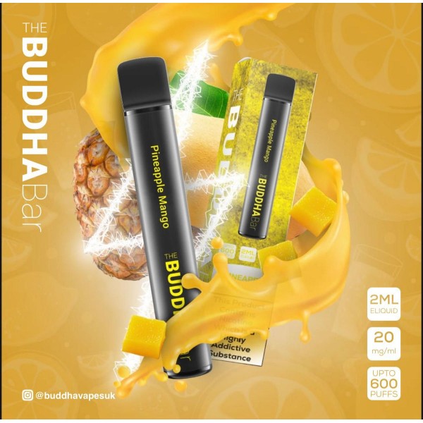 Pineapple Mango By Buddha Bar Disposable Vape | 600 Puff | 20MG Nic Salt