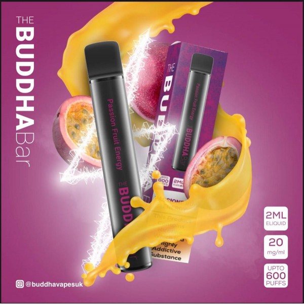 Passion Fruit Energy By Buddha Bar Disposable Vape | 600 Puff | 20MG Nic Salt