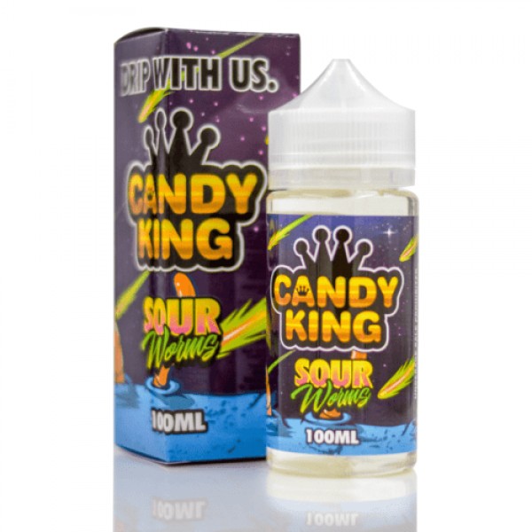 CANDY KING SOUR WORMS 80VG 20PG 100ML SHORTFILL GENUINE
