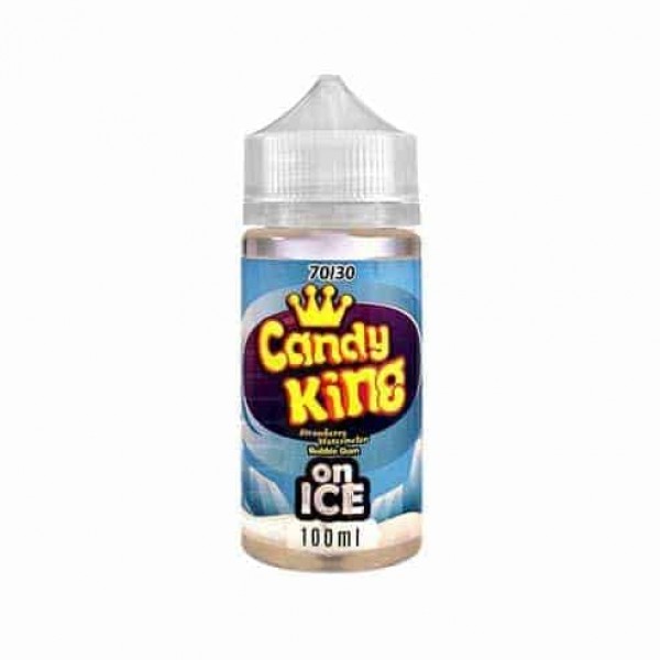 CANDY KING  STRAWBERRY WATERMELON BUBBLEGUM ON ICE 100ML E LIQUID E JUICE 80VG VAPE