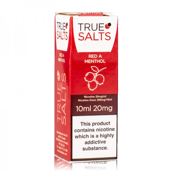 Red A Menthol By True Salts Nic Salt 10ML E Liquid 10MG/20MG Vape 50VG Juice
