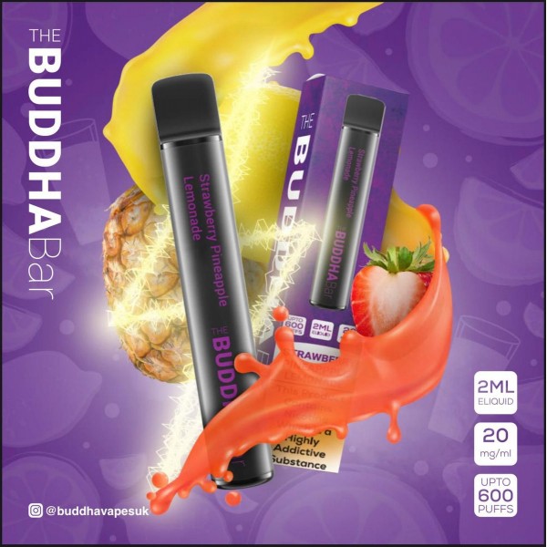 Strawberry Pineapple Lemonade By Buddha Bar Disposable Vape | 600 Puff | 20MG Nic Salt