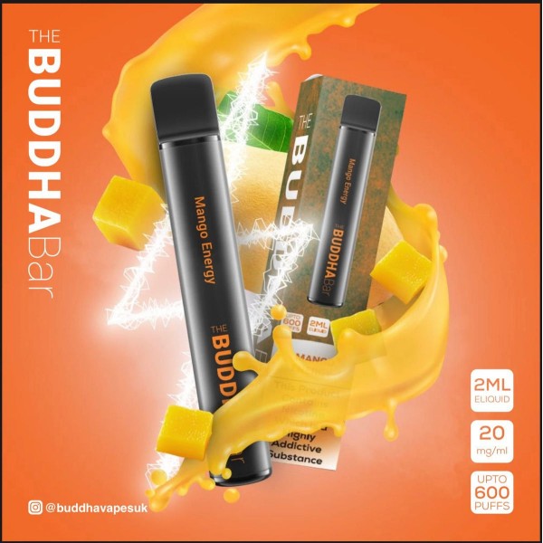 Mango Energy By Buddha Bar Disposable Vape | 600 Puff | 20MG Nic Salt