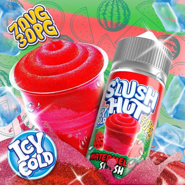 Watermelon Slush By Slush Hut 100ML E Liquid 70VG Vape 0MG Juice Shortfill