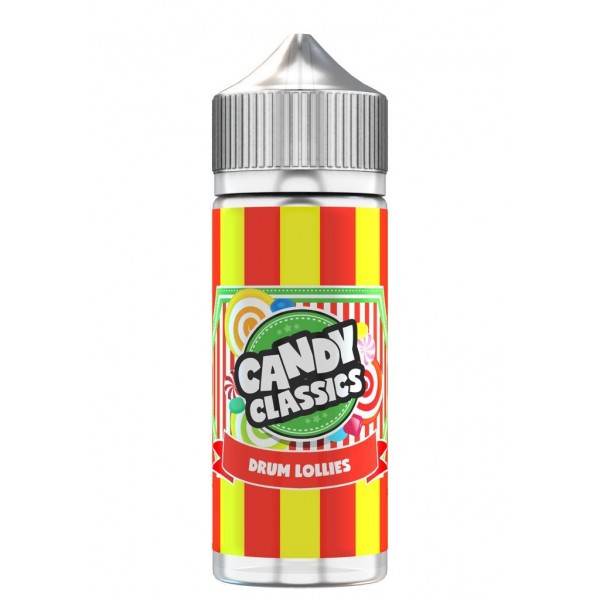 Candy Classics Drum Lollies Drops 100ml E Liquid Juice 70vg Vape sub ohm Shortfill