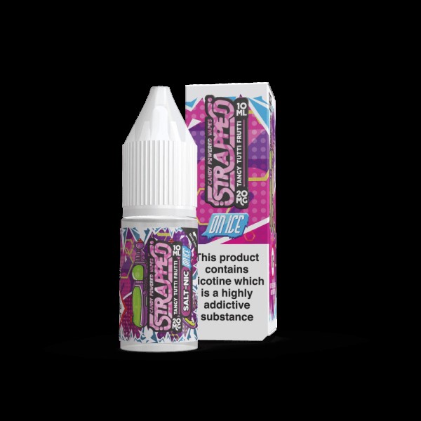 Tangy Tutti Frutti On Ice By Strapped Nic Salt 10ML E Liquid 60VG Vape 10MG/20MG Juice