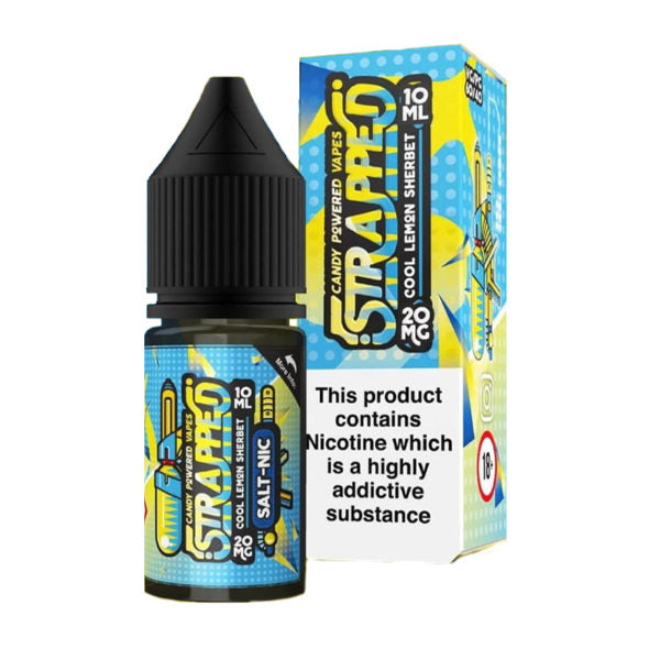 Cool Lemon Sherbet By Strapped Nic Salt 10ML E Liquid 60VG Vape 10MG/20MG Juice