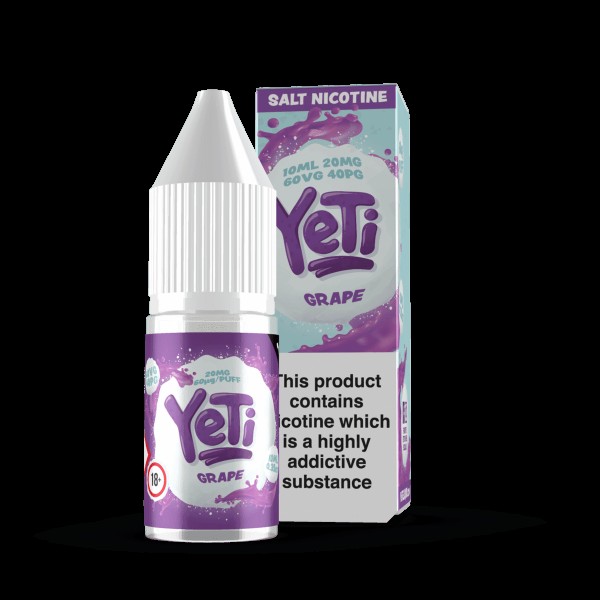 Grape By Yeti Nic Salt 10ML E Liquid 20MG Vape 60VG Vape Multibuy