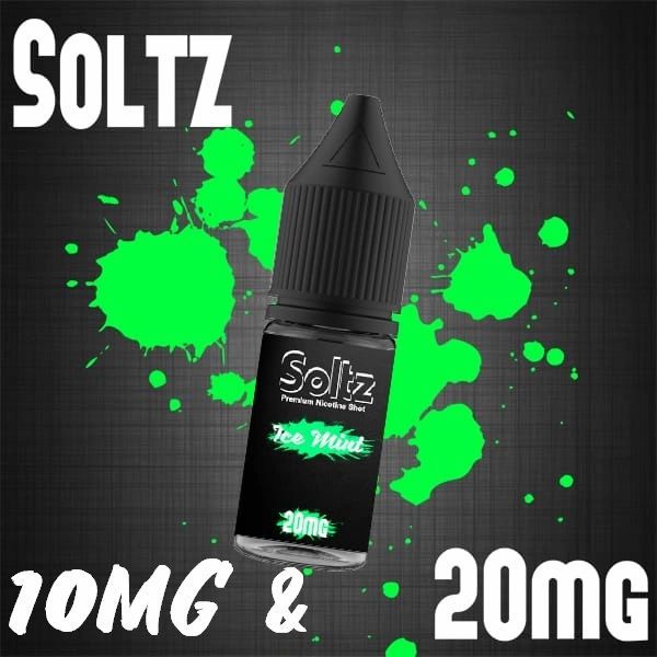 Ice Mint by Soltz, Premium Nicotine Salt, 10ML E Liquid, 10MG/20MG Vape, 50VG Juice