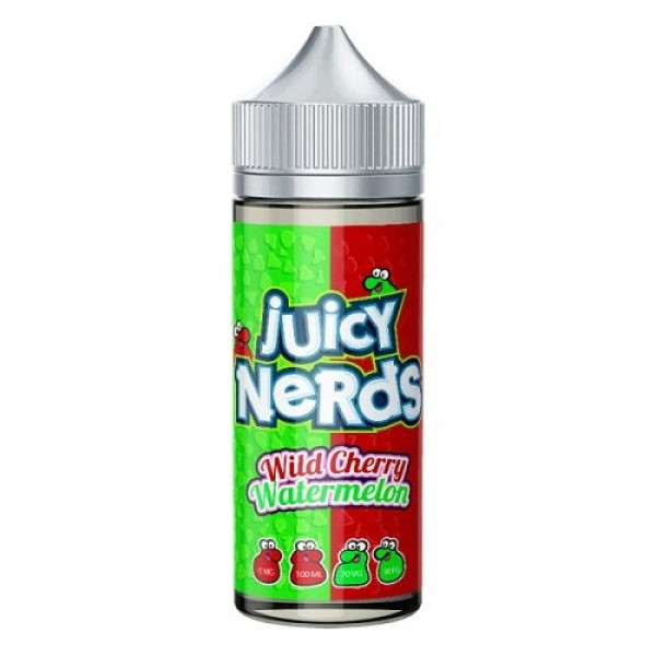 Wild Cherry Watermelon 100ml Juicy Nerds E-liquid Juice 70VG Vape Shortfill