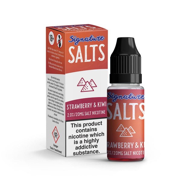 Strawberry & Kiwi By Signature Salts 10 x 10ML E Liquid 50VG Vape 20MG Juice