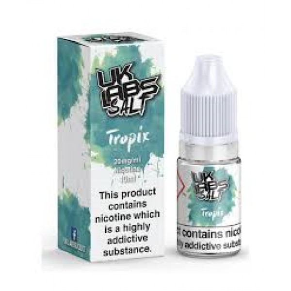 UK LABS NIC SALT TROPIX 10ML TPD 20MG E LIQUID JUICE MULTIBUY