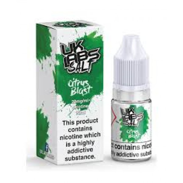 UK LABS NIC SALT CITRUS BLAST 10ML TPD 20MG E LIQUID JUICE MULTIBUY