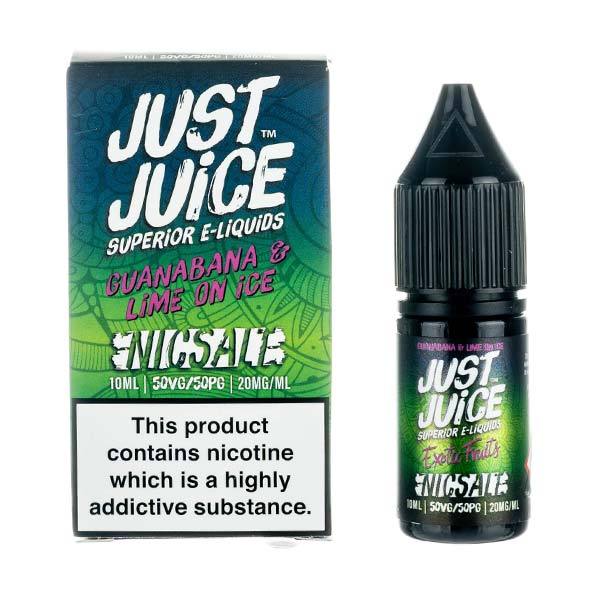 Guanabana & Lime On Ice By Just Juice Nic Salt 10ML E Liquid 50VG Vape 11MG/20MG Juice