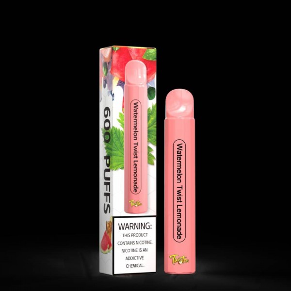 Watermelon Twist Lemonade By Twister | 20MG/2% Nic Salt | 600 Puffs | Disposable Vape Pen Pod Device