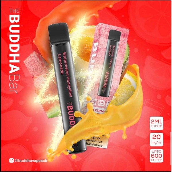 Watermelon Honeydew Lemonade By Buddha Bar Disposable Vape | 600 Puff | 20MG Nic Salt