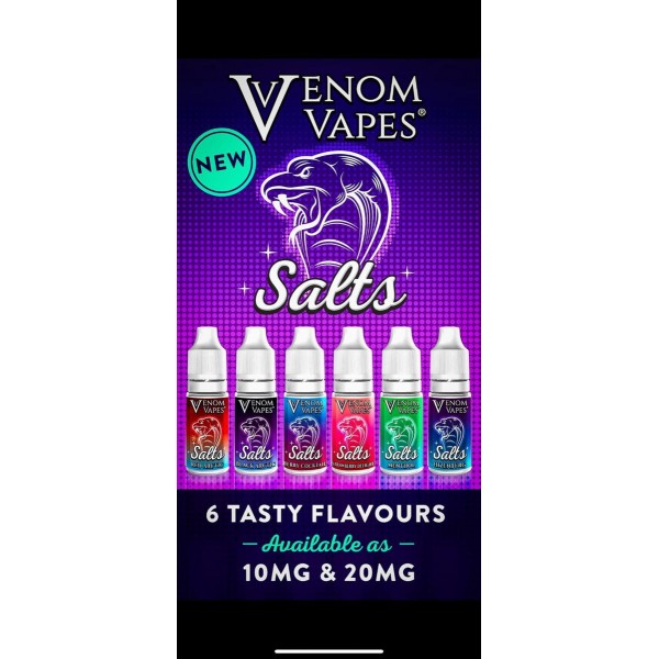 Menthol Nic Salt By Venom Vapes 10ML E Liquid 10MG/20MG Vape Juice