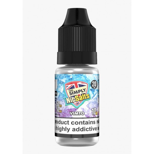 Vimto by Vape Simply Nic Salts, 10ML E Liquid, 50VG Vape, 20MG Juice