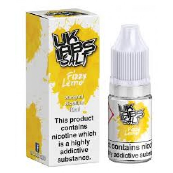 UK LABS NIC SALT FIZZY LEMO 10ML TPD 20MG E LIQUID JUICE MULTIBUY