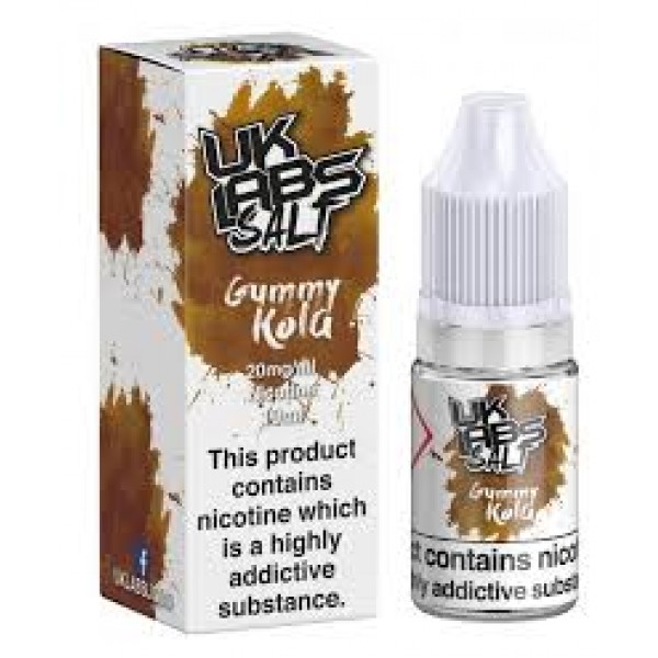 UK LABS GUMMY KOLA NIC SALT 10ML TPD 20MG E LIQUID MULTIBUY