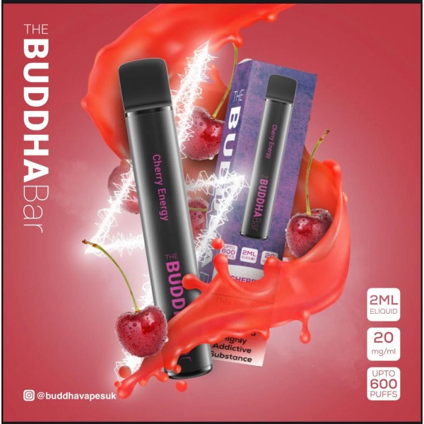 Cherry Energy By Buddha Bar Disposable Vape | 600 Puff | 20MG Nic Salt