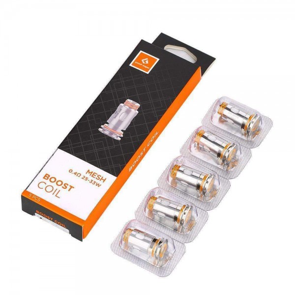 GeekVape Aegis Boost Coils - Replacement Mesh Coils 0.6ohm / 0.4ohm (5 Pack)