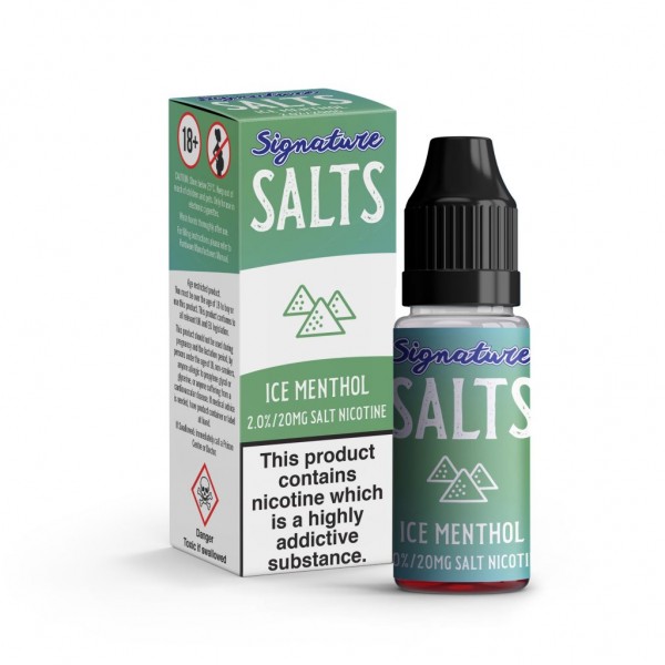 Ice Menthol By Signature Salts 10 x 10ML E Liquid 50VG Vape 20MG Juice