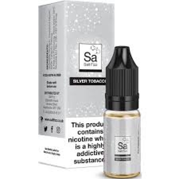 SILVER TOBACCO SALT FIZZ 10ML TPD NICOTINE SALT 20MG E LIQUID JUICE 50VG MULTIBUY