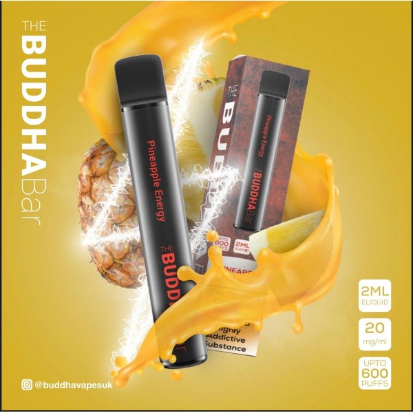 Pineapple Energy By Buddha Bar Disposable Vape | 600 Puff | 20MG Nic Salt